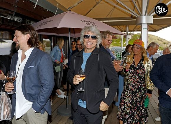 Présentation du vin "Hampton Water" en collaboration avec Jon Bon Jovi, son fils Jesse Bongiovi et Gérard Bertrand au restaurant Sansibar à Rantum sur Sylt le 3 juillet 2023. API / BESTIMAGE