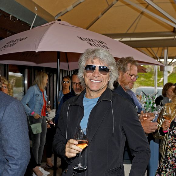 Présentation du vin "Hampton Water" en collaboration avec Jon Bon Jovi, son fils Jesse Bongiovi et Gérard Bertrand au restaurant Sansibar à Rantum sur Sylt le 3 juillet 2023. API / BESTIMAGE