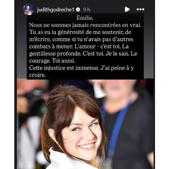 L'hommage de Mélissa Theuriau à Emilie Dequenne.