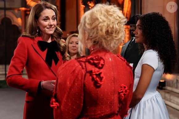 La princesse de Galles arrive à l'abbaye de Westminster, à Londres, pour assister à la cérémonie de chants Together At Christmas. Date de la photo : Vendredi 6 décembre 2024. ... Isabel Infantes/PA Wire