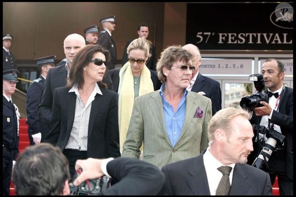 La princesse Caroline de Hanovre et le prince Ernst Auguste de Hanovre à la projection du film "Farheneit 911" de Michael Moore lors du Festival de Cannes en 2004. BORDE-JACOVIDES / BESTIMAGE