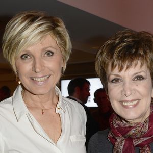Evelyne Dhéliat et Catherine Laborde - Soirée de lancement de la campagne "My Positive Impact" de la Fondation Nicolas Hulot à l'Espace Vivendi à Paris, le 11 mars 2015.