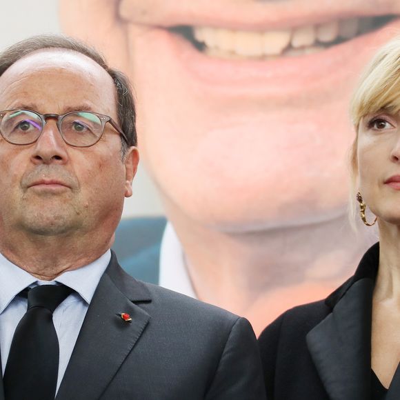 François Hollande et sa compagne Julie Gayet - Claude Chirac, son mari Frédéric Salat-Baroux et son fils Martin Rey-Chirac se sont rendus au musée du président Jacques Chirac de Sarran en Corrèze. © Patrick Bernard/Bestimage