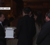 Comme au début de la cérémonie
Le cercueil blanc d'Emile arrivant à la basilique Sainte-Marie-Madeleine de Saint-Maximin-la-Sainte-Baume le 8 février 2025. Il a ensuite été porté par ses parents Marie et Colomban Soleil , son parrain et sa marraine.