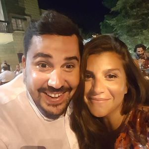 Artus et sa compagne Sarah, rencontrée sur le tournage de "Danse avec les stars 7" sur TF1.