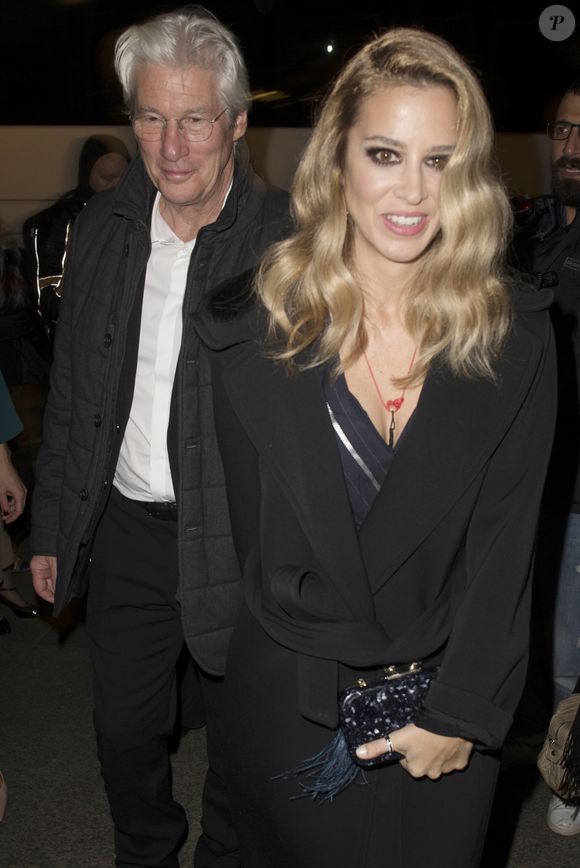 Richard Gere et sa compagne Alejandra Silva - Arrivées à la soirée "Harper's Bazaar Awards" à Madrid. Le 30 novembre 2017. © Bestimage