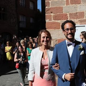 Ségolène Royal - Mariage de Thomas Hollande et de la journaliste Emilie Broussouloux à la mairie à Meyssac en Corrèze près de Brive, ville d'Emiie. Le 8 Septembre 2018. 
© Patrick Bernard-Guillaume Collet / Bestimage