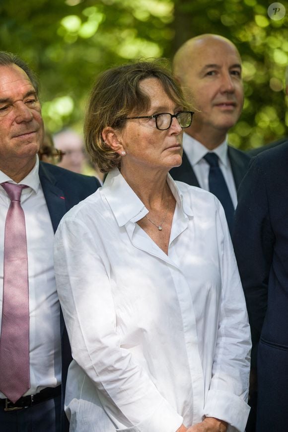 La fille de Jacques Chirac, Claude Chirac, lors de l'inauguration de l'espace Jacques Chirac à Saint-Cyr-sur-Loire, le 30 septembre 2023. Photo Pascal Avenet/ABACAPRESS.COM