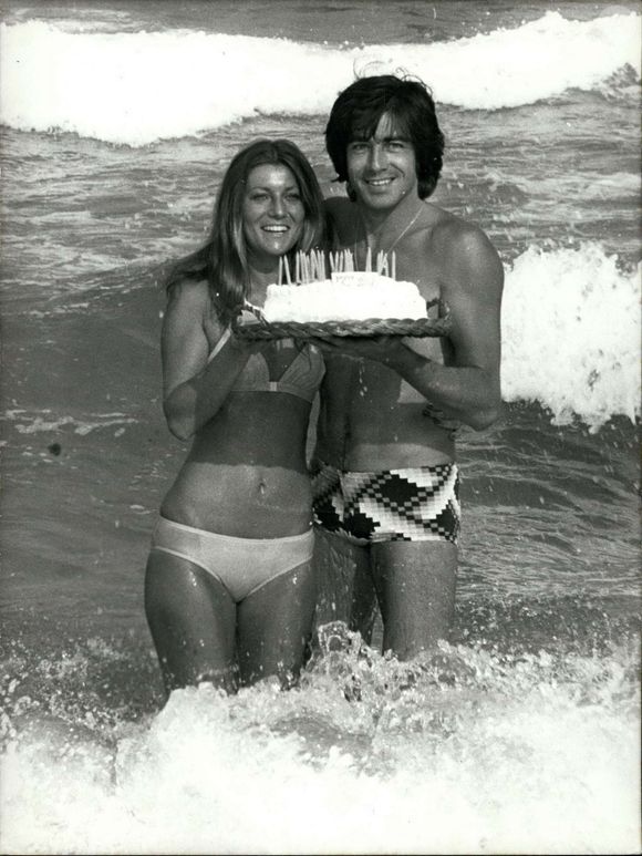Le 23 août 1973, Sheila et Ringo à Saint-Tropez. Credit Image: Keystone Press Agency/ZUMA Press Wire