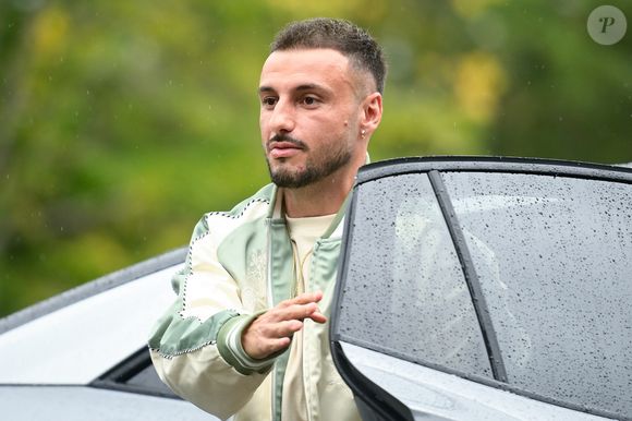 Jonathan Clauss (France) - Arrivées des joueurs de l'équipe de France de football au centre de formation et centre National du Football de Clairefontaine-en-Yvelines, France, le 7 octobre 2024. © Federico Pestellini/Panoramic/bestimage