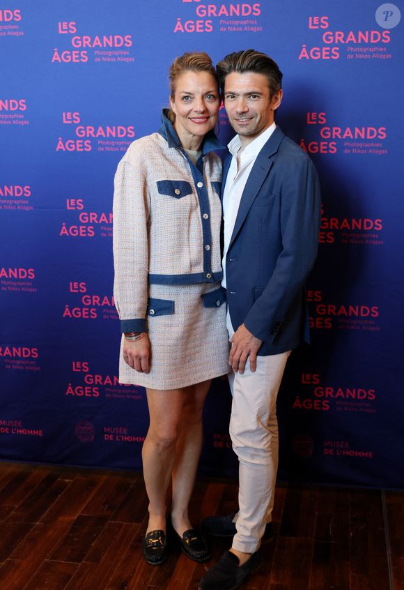 Gautier Capuçon et sa compagne Julia Neugebauer - Vernissage de l'exposition "Les grands âges", photographies de Nikos Aliagas au musée de l'Homme à Paris le 7 avril 2026. © Dominique Jacovides/Bestimage