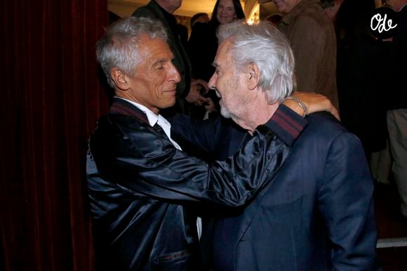 Exclusif - Nagui et Pierre Arditi - Cocktail à la suite de la Générale de la Pièce « Je me souviendrai… de presque tout » au Théâtre Montparnasse à Paris le 18 Septembre 2025. © Bertrand Rindoff / Bestimage