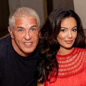 Exclusif - Samy Naceri et sa compagne Sofia Athena lors de la soirée d'anniversaires de Massimo Gargia et Thierry Schneider à l'Hôtel de Paris à Saint-Tropez. © Aurelio Stella / Bestimage