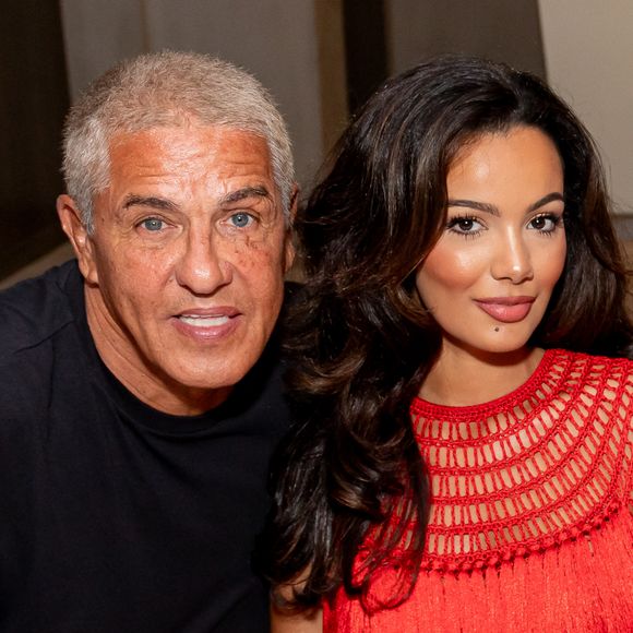 Exclusif - Samy Naceri et sa compagne Sofia Athena lors de la soirée d'anniversaires de Massimo Gargia et Thierry Schneider à l'Hôtel de Paris à Saint-Tropez. © Aurelio Stella / Bestimage