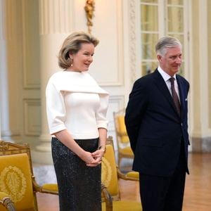 Le roi Philippe de Belgique et la reine Mathilde de Belgique accueillent le secrétaire général de l'OTAN pour la nouvelle année, le 15 janvier 2026 à Laeken, Belgique, 15/01/2026 

Photo by Philip Reynaers / Photonews