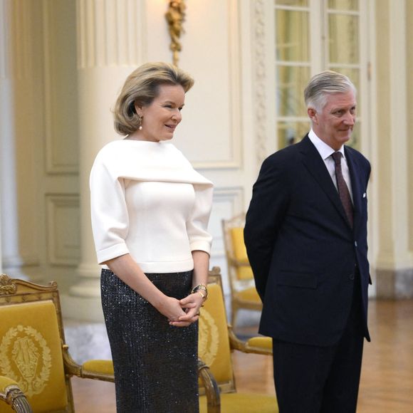 Le roi Philippe de Belgique et la reine Mathilde de Belgique accueillent le secrétaire général de l'OTAN pour la nouvelle année, le 15 janvier 2026 à Laeken, Belgique, 15/01/2026 

Photo by Philip Reynaers / Photonews