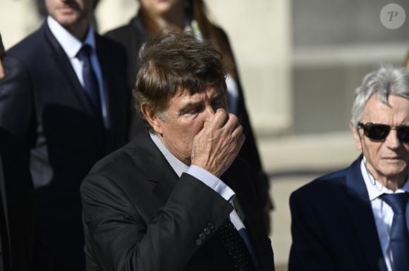 Jean-Pierre Foucault - Obsèques de l'ancien maire de Marseille Jean-Claude Gaudin à la cathédrale Sainte-Marie major de Marseille le 23 mai 2024.