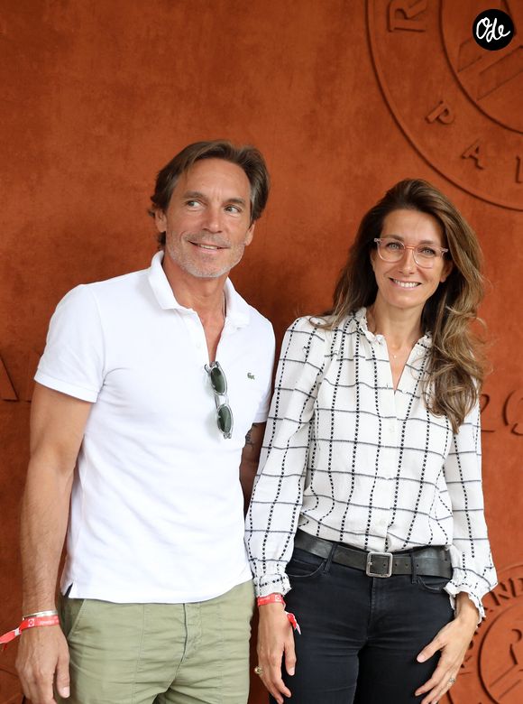 Nicolas Vix et sa compagne Anne-Claire Coudray au village (jour 13) lors des Internationaux de France de Tennis de Roland Garros 2022 à Paris, France, le 3 juin 2022. Dominique Jacovides/Bestimage