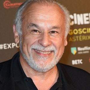 Francis Perrin - Exposition " Goscinny et le cinéma - Astérix, Lucky Luke et Cie" à la Cinémathèque française à Paris le 2 octobre 2017. Coadic Guirec / Bestimage