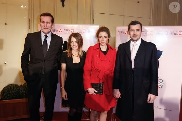 Jean-Marie Lamour et une amie, Grégori Baquet et sa compagne Murielle Huet des Aunay - Gala du Coeur donné au profit de l'association Mécénat Chirurgie Cardiaque, avec un récital du pianiste Miroslav Kultyshev à la Salle Gaveau à Paris le 30 janvier 2017. © Philippe Doignon/Bestimage