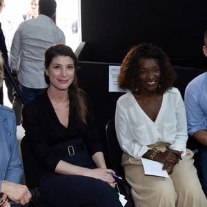 Evelyne Dheliat, Chloe Nabedian, Cécile Djunga, Marc Hay assistant au 15e Forum international de la météo et du climat à Paris, France, le 3 juin 2018. Photo by Alain Apaydin/ABACAPRESS.COM