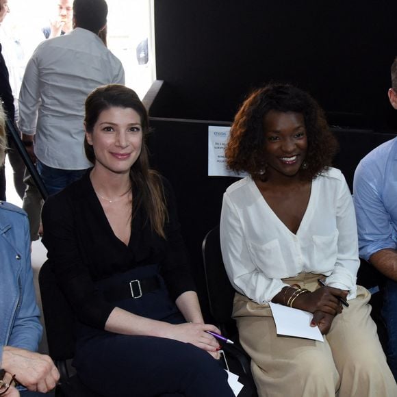 Evelyne Dheliat, Chloe Nabedian, Cécile Djunga, Marc Hay assistant au 15e Forum international de la météo et du climat à Paris, France, le 3 juin 2018. Photo by Alain Apaydin/ABACAPRESS.COM