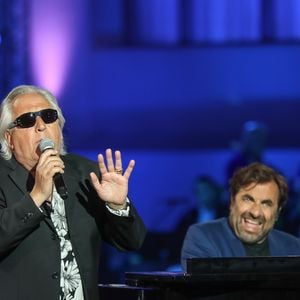 Exclusif - Gilbert Montagné et André Manoukian lors de l'enregistrement de l'émission "La Fête de la chanson à l'Orientale" à l'hôtel Fairmont de Tanger au Maroc.

© Philippe Doignon / Bestimage
