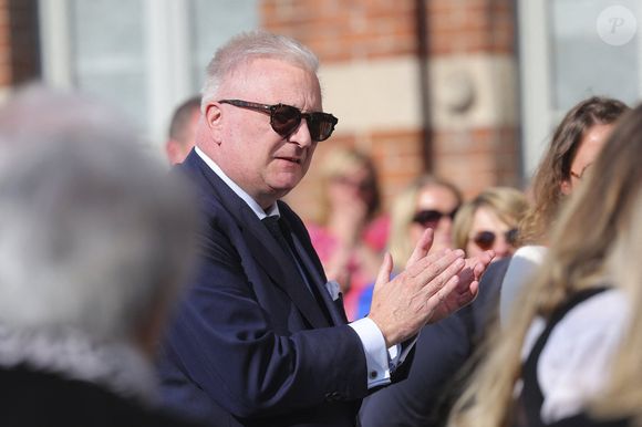 Le prince Laurent de Belgique - 300 personnes réunies pour rendre hommage à Emilie Dequenne dans sa ville de Chièvres (Belgique), le 9 avril 2025, quelques semaines après son décès prématuré, survenu le 16 mars 2025.  © Photonews / Bestimage