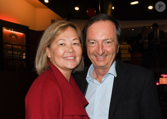 Michel Edouard Leclerc et sa compagne Natalia Olzoeva - Arrivées et backstage du 14ème Gala de la Fondation pour la recherche sur Alzheimer à l' Olympia à Paris © Coadic Guirec/Bestimage