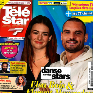 Elsa Blois et Florent Manaudou en couverture de "Télé Star", programmes du 5 au 11 avril 2025.