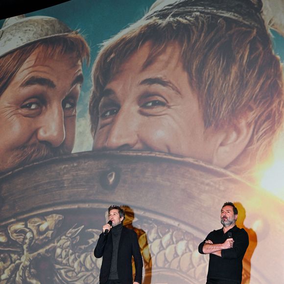 Guillaume Canet (réalisateur) et Gilles Lellouche lors de la présentation du film "Astérix et Obélix : L'Empire du Milieu" au Kinépolis à Bruxelles le 13 janvier 2023.

© Frédéric Andrieu / Bestimage