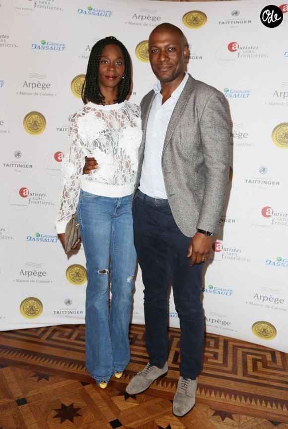 Harry Roselmack et son ex-épouse Chrislaine assistent au dîner de gala « Autistes sans Frontières » organisé à l'Hôtel Marcel Dassault à Paris, en France, le 2 juin 2016. Photo de Jérôme Domine/ABACAPRESS.COM