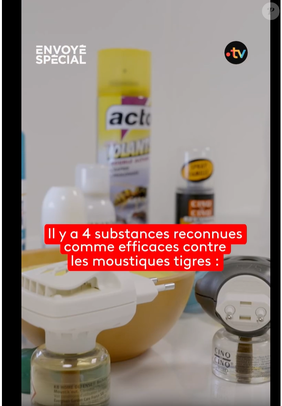 Alors quels sont les produits les plus efficaces contre les moustiques et les moustiques tigres ? 

Reportage sur les anti-moustiques qui va être diffusé dans "Envoyé Spécial" sur France 2.