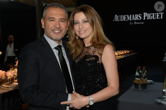 Exclusif - Elie Saab et sa femme Claudine - La maison Audemars Piguet a célébré le lancement de la nouvelle Millenary Femme au Carreau du Temple à Paris le 6 juillet 2015. RACHID BELLAK / BESTIMAGE