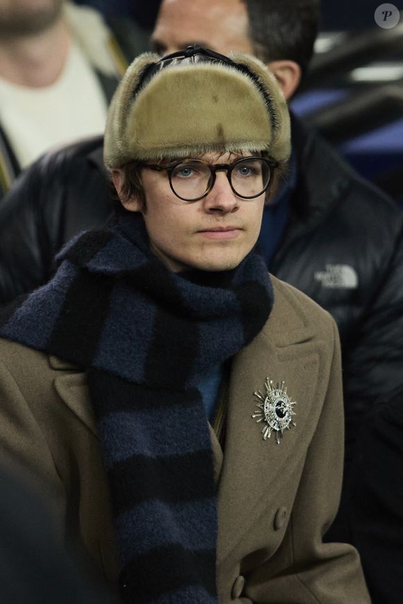 Pierre de Maere - Célébrités dans les tribunes lors du match de Ligue 1 McDonald's opposant le Paris Saint-Germain (PSG) à l'Olympique de Marseille (OM) - (3-1) au Parc des Princes à Paris le 16 mars 2025. © Cyril Moreau/Bestimage