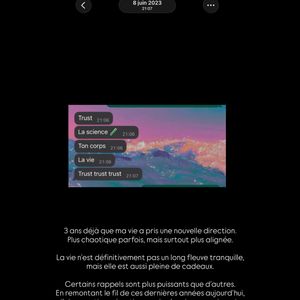Capture d'écran du compte Instagram de Caroline Receveur.