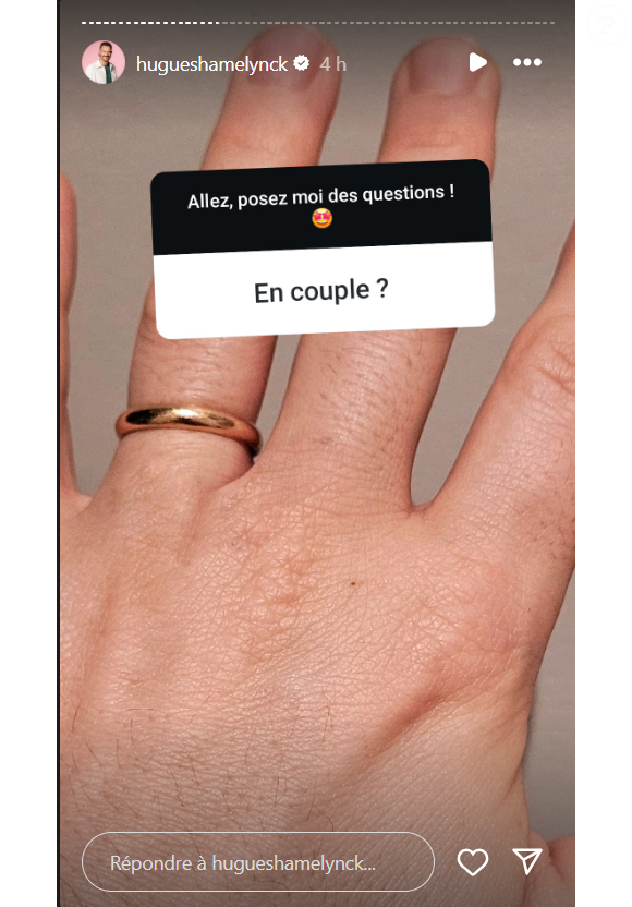 L'occasion de découvrir qu'il est en couple...
Le professeur de théâtre de la "Star Academy 2024" Hugues Hamelynck répond aux questions de ses abonnés Instagram, le 16 janvier 2025