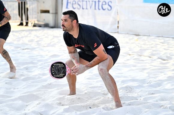 Exclusif - Florent Manaudou lors de l'évènement caritatif "Tsonga & Friends Beach Solidarity Event" organisé par l’association "Attrap'la Balle" dans le cadre du Beach Sport Festival à Saint-Laurent-du-Var. © Bruno Bebert/Bestimage