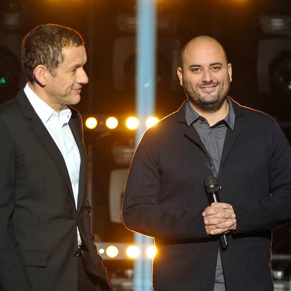 Dany Boon et Jérôme Commandeur - Enregistrement de l'émission "Le Grand Show fête le Cinéma" à Paris, qui sera diffusée le 25 juin en prime time sur France 2. 
© Jacovides-Perusseau / Bestimage