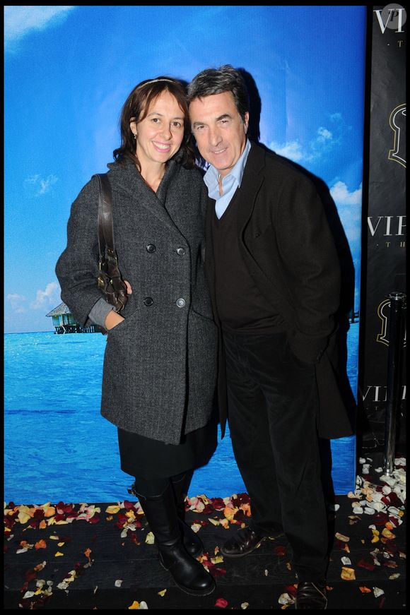 Francois Cluzet et Valerie Bonneton - soiree au VIP Room pour les hotels "Six Senses" pour presenter les plus beaux lagons du monde. 
RINDOFF-BELLAK / BESTIMAGE