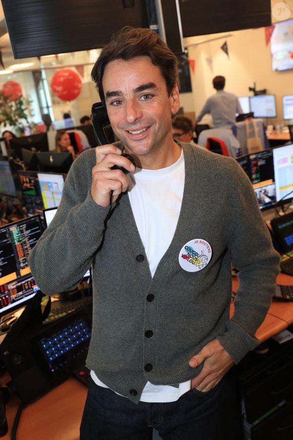 Julian Bugier participe à la 21ème journée caritative d'Aurel BGC pour honorer la mémoire des 658 employés de BGC tués au WTC le 11 septembre 2001, au siège d'Aurel BGC, rue Richelieu à Paris, le 10 septembre 2025, France. Photo par Jerome Domine/ABACAPRESS.COM
