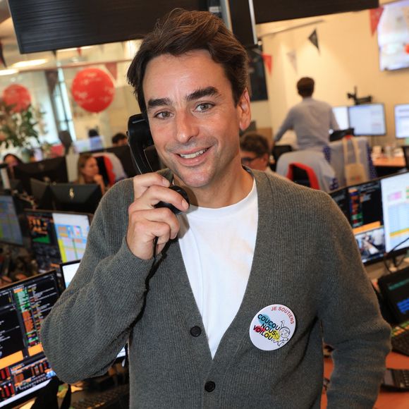 Julian Bugier participe à la 21ème journée caritative d'Aurel BGC pour honorer la mémoire des 658 employés de BGC tués au WTC le 11 septembre 2001, au siège d'Aurel BGC, rue Richelieu à Paris, le 10 septembre 2025, France. Photo par Jerome Domine/ABACAPRESS.COM