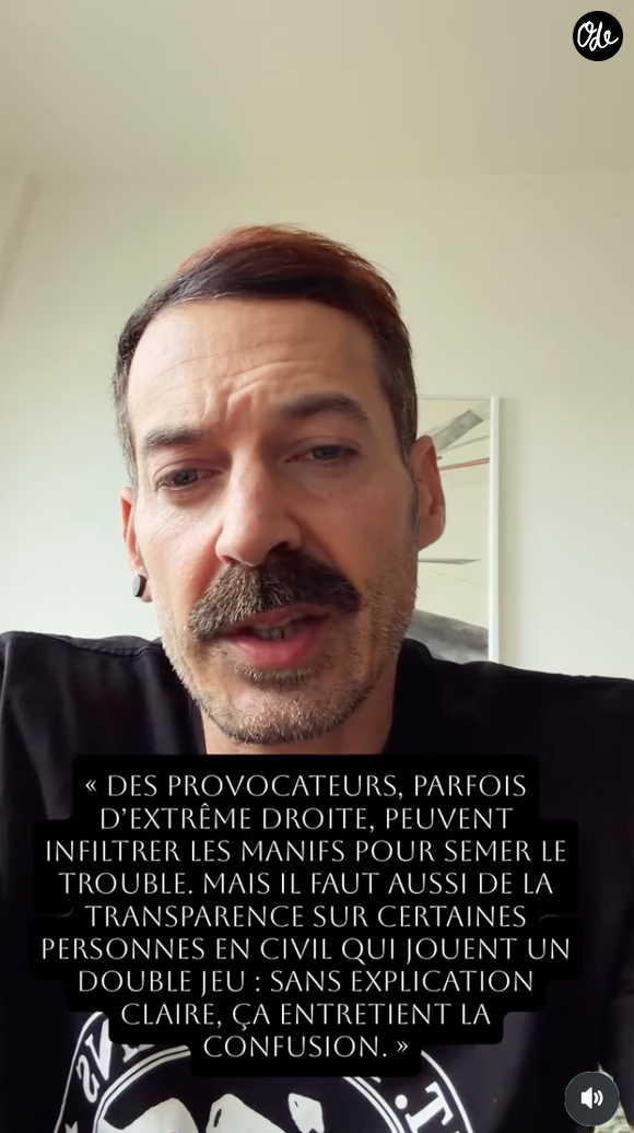 S'il condamne les pillages, il appelle à ne pas oublier les manifestants blessés.

Capture Instagram - Julien Tota