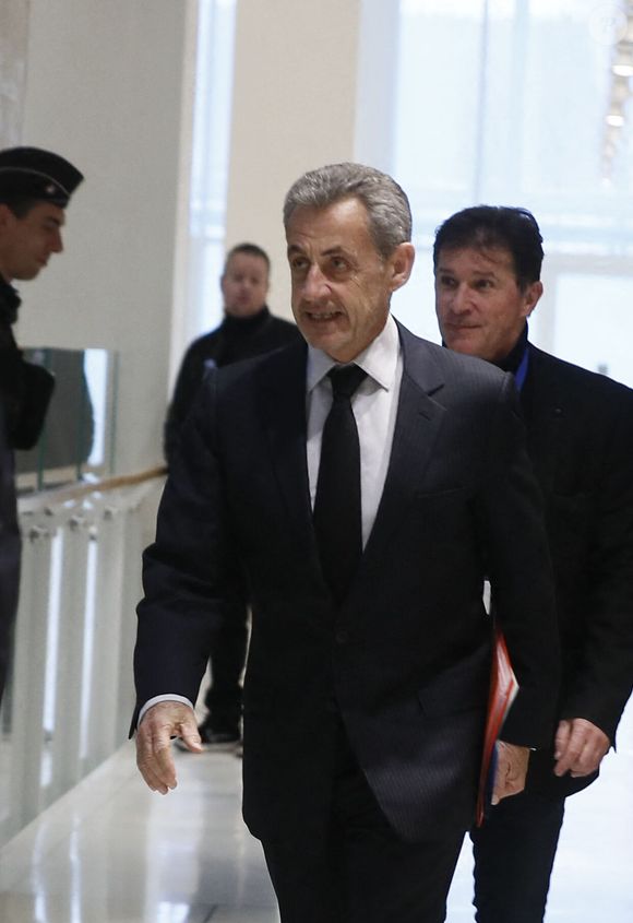 Nicolas Sarkozy - Arrivées au procès du financement libyen de Sarkozy le 6 février 2025.

© Christophe Clovis / Bestimage