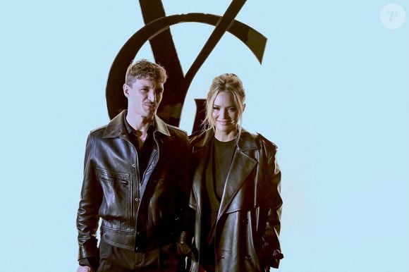 Niels Schneider et Virginie Efira assistent au défilé Saint Laurent Womenswear Fall Winter 2024 2025 dans le cadre de la semaine de la mode à Paris le 27 février 2024 à Paris, France. Photo by ABACAPRESS.COM