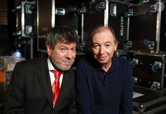 Exclusif - Régis Laspalès et Philippe Chevallier en backstage - Enregistrement de la pièce de théâtre "On refait le boulevard" au théâtre de la porte Saint-Martin à Paris, France, le 10 octobre 2016 pour une diffusion le vendredi 21 octobre à 20h55 sur France 3. © Gouhier-Jacovides/Bestimage