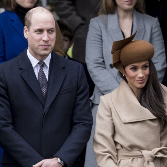 La famille royale d'Angleterre arrive à la messe de Noël à l'église Sainte-Marie-Madeleine à Sandringham, le 25 décembre 2017. © AGENCE / BESTIMAGE
