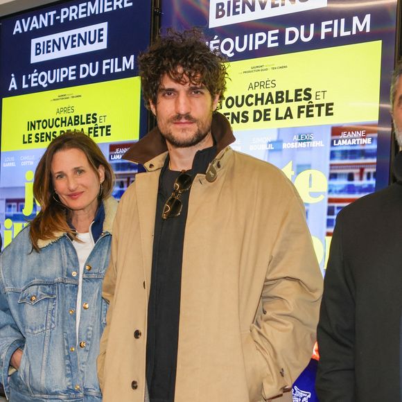 Eric Toledano, Camille Cottin, Louis Garrel et Olivier Nakache - Avant-première du film "Juste une illusion" au Méga CGR à Villenave-d'Ornon près de Bordeaux le 12 mars 2026. © Jean-Marc Lhomer/Bestimage.