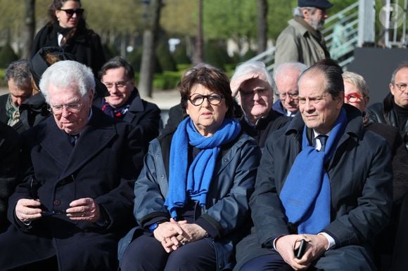 Pierre Joxe, Martine Aubry, Jean-Christophe Cambadélis - Hommage national rendu à l'ancien Premier ministre français Lionel Jospin à l'Hôtel des Invalides à Paris le 26 mars 2026. © Dominique Jacovides/Bestimage