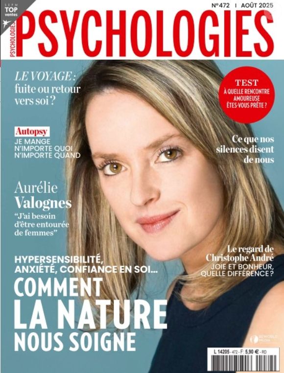 "Moi, j'ai pu aller à l'hôtel pour écrire quand j'en ai éprouvé le besoin (....)", a analysé Aurélie Valognes dans les colonnes de "Psychologies". 

(Capture d'écran du nouveau numéro de Psychologies).